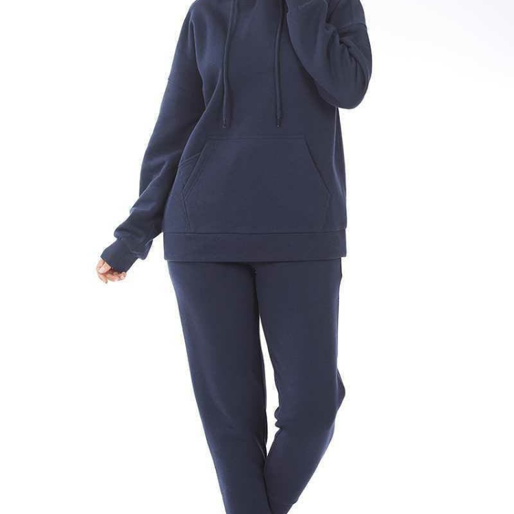 Plain Blue Hoodie & Sweatpants Set (unisex)