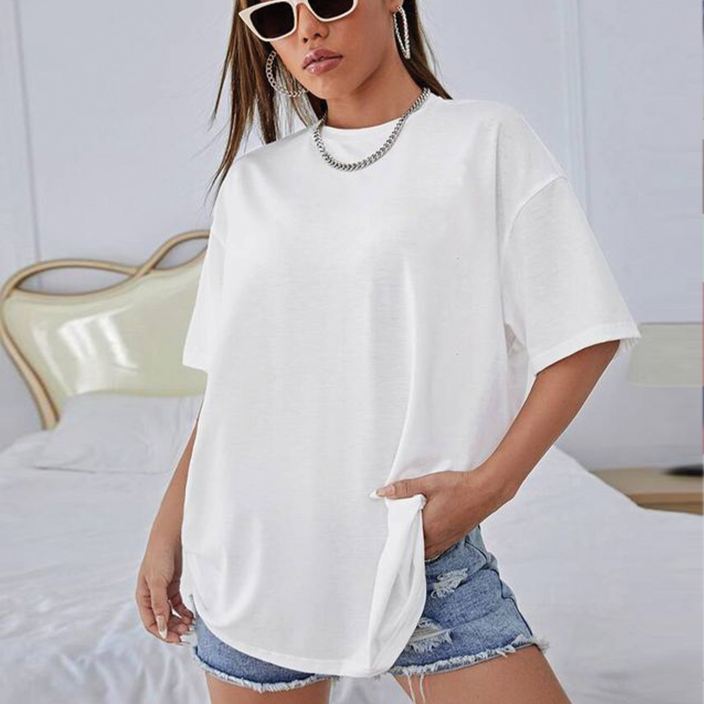 Plain Oversize T-Shirt For Women