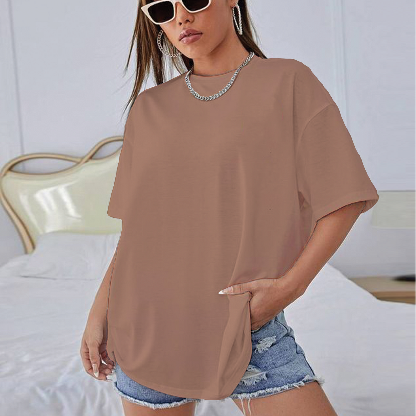 Plain Oversize T-Shirt For Women