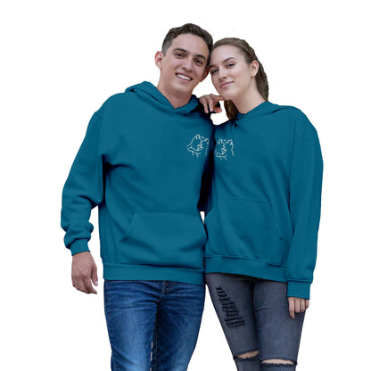 Love Sketch Hoodies For Couples