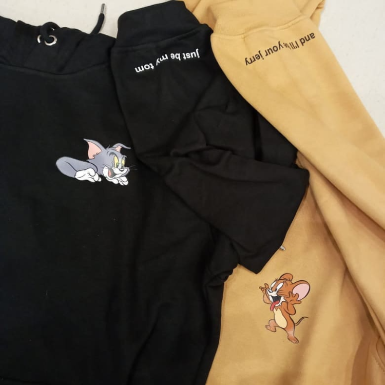 Tom & Jerry Couple Hoodies Top Hoodies
