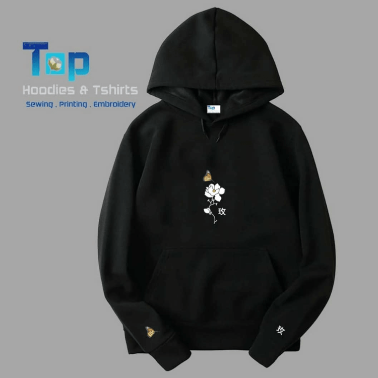 Butterfly and Rose Hoodie - Top Hoodies