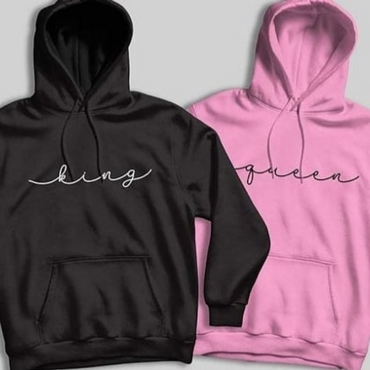 King Queen Couple Hoodie Top Hoodies