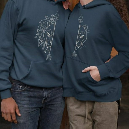 Lion Couple Hoodies Top Hoodies