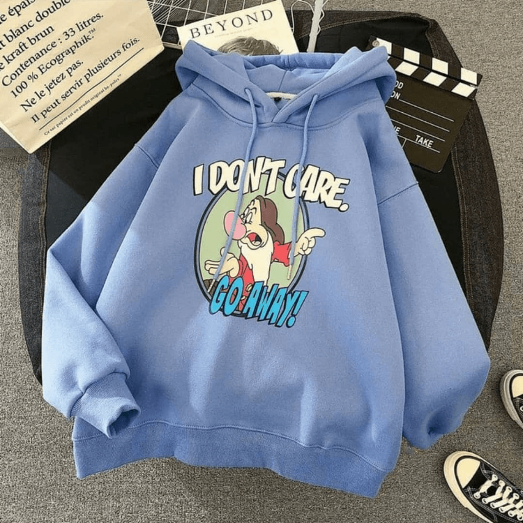 I Don't Care, Go Away Hoodie - Top Hoodies