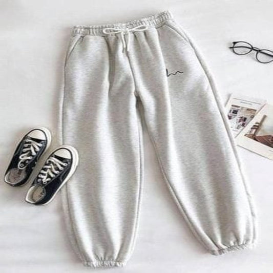 Beautiful Printed Light Grey Sweatpants 2021