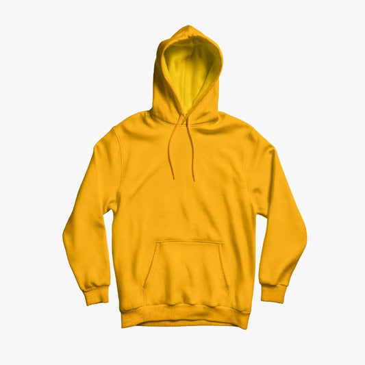 Plain Yellow Hoodie Top Hoodies